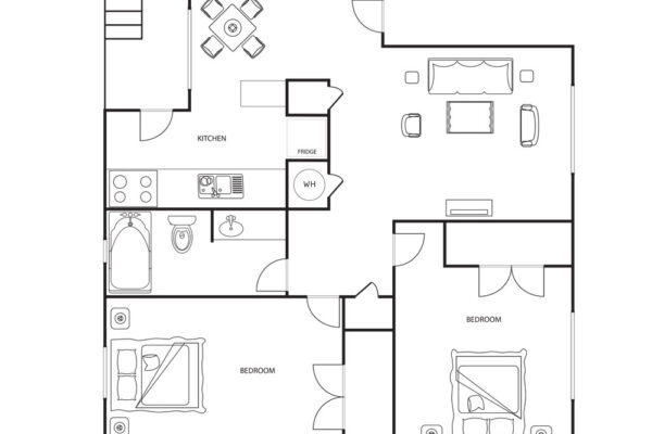 Normandy Square Floor Plan - 2 Bed / 2 Baths - 830 Sq Ft